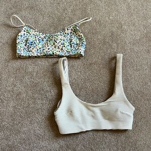 Floral and Gold Striped Women Tops Set